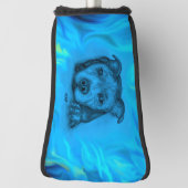 Blauwe Staffy Puppy Golfheadcover (Draai 90)