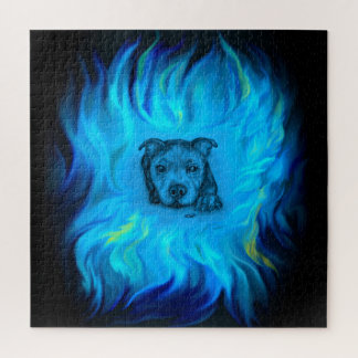 Blauwe Staffy Puppy Legpuzzel