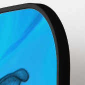 Blauwe Staffy Puppy Pickleball Paddle (Links Detail)