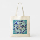 Blauwe Stam Schildpad Tote Bag (Achterkant)