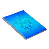 Blauwe StammenSchildpad Notitieboek (Rechterzijde)