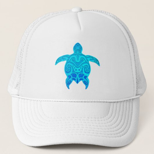 Blauwe StammenSchildpad Trucker Pet (Voorkant)