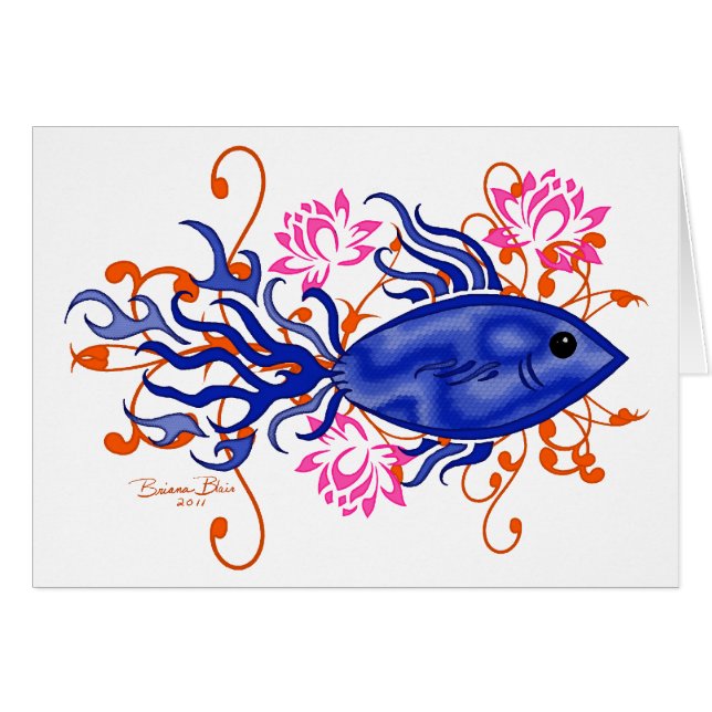 Blauwe stamvis (Voorkant Horizontaal)