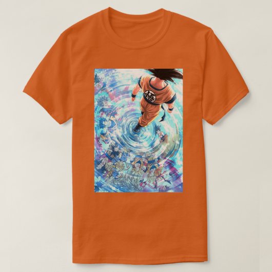 Blauwe standaard hier Drangon Ball Z T-shirt (Design voorkant)