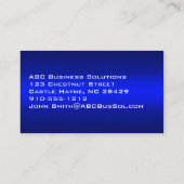 Blauwe standaardVisitekaartjes Visitekaartje (Achterkant)