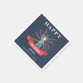 Blauwe standbeeld van de vrijheid Fijne 4e Juli Servet (Hoek)