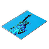 Blauwe standbeeld van Lady Liberty Notitieboek (Linkerzijde)