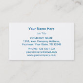 Blauwe Star-visitekaartjes sjabloon wit terug Visitekaartje (Achterkant)