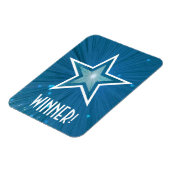 Blauwe Star 'Winner' flexibele magneet! Magneet (Linkerzijde)