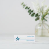 Blauwe Star witte visitekaartje witte rok (Staand voorkant)