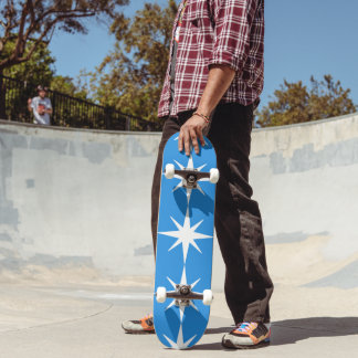 Blauwe starburst Skateboard