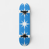 Blauwe starburst Skateboard (Voorkant)