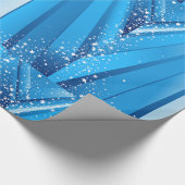 Blauwe Starburst Sparkle met stralende lichtstrale Cadeaupapier