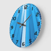 Blauwe Starburst Sparkle met stralende lichtstrale Grote Klok (Hoek)