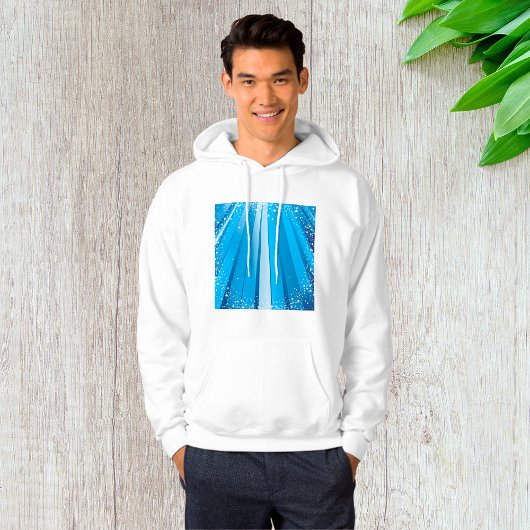 Blauwe Starburst Sparkle met stralende lichtstrale Hoodie