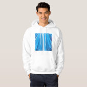 Blauwe Starburst Sparkle met stralende lichtstrale Hoodie (Voorkant volledig)