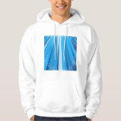 Blauwe Starburst Sparkle met stralende lichtstrale Hoodie (Voorkant)