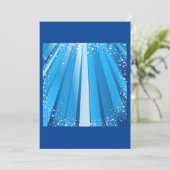 Blauwe Starburst Sparkle met stralende lichtstrale Kaart (Staand voorkant)