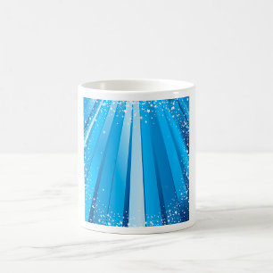 Blauwe Starburst Sparkle met stralende lichtstrale Koffiemok