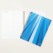 Blauwe Starburst Sparkle met stralende lichtstrale Planner (Display)