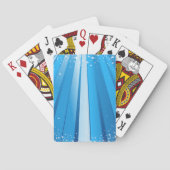 Blauwe Starburst Sparkle met stralende lichtstrale Pokerkaarten (Achterkant)