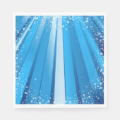 Blauwe Starburst Sparkle met stralende lichtstrale Servet (Voorkant)