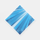 Blauwe Starburst Sparkle met stralende lichtstrale Servet (Hoek)