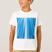 Blauwe Starburst Sparkle met stralende lichtstrale T-shirt (Voorkant)