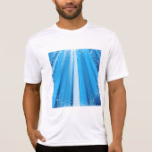 Blauwe Starburst Sparkle met stralende lichtstrale T-shirt (Voorkant)