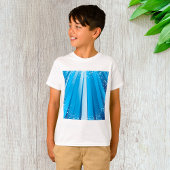 Blauwe Starburst Sparkle met stralende lichtstrale T-shirt