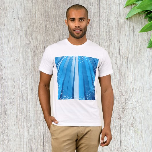 Blauwe Starburst Sparkle met stralende lichtstrale T-shirt