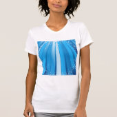 Blauwe Starburst Sparkle met stralende lichtstrale T-shirt (Voorkant)