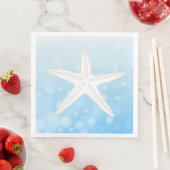 Blauwe Starfish Beach thema bruiloft servetten (Insitu)