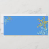 BLAUWE STARFISH WEDDING INVITATIONS KAART (Achterkant)