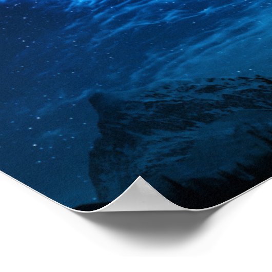 BLAUWE STARTEN IN EEN DARK EN BLAUWE SKY POSTER (Hoek)