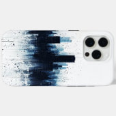 Blauwe stedelijke skyline Case-Mate iPhone case (Achterkant (horizontaal))