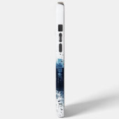 Blauwe stedelijke skyline Case-Mate iPhone case (Achterkant / Links)