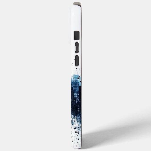 Blauwe stedelijke skyline Case-Mate iPhone case (Achterkant / Links)