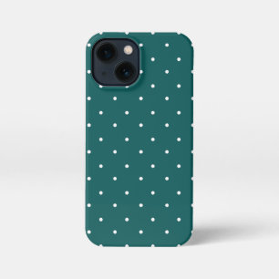 Blauwe steen en wit Polka Dots Telefoon Cases iPhone 13 Mini Hoesje