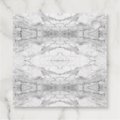 Blauwe steen gemarmerd patroon bedankjes labels (Achterkant)