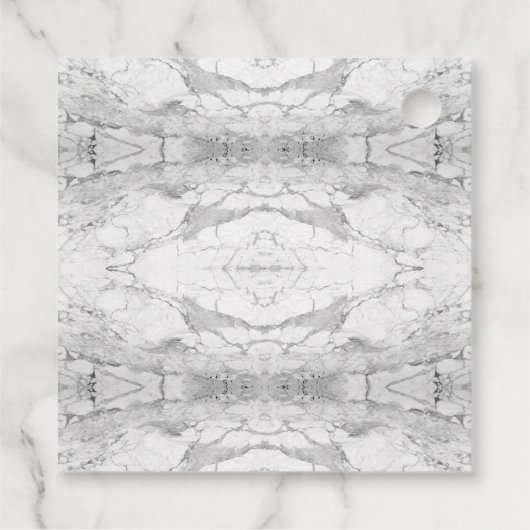 Blauwe steen gemarmerd patroon bedankjes labels (Achterkant)