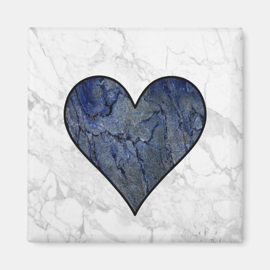 Blauwe steen gemarmerd patroon magneet (Voorkant)