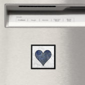 Blauwe steen gemarmerd patroon magneet (Insitu (Vaatwasser))