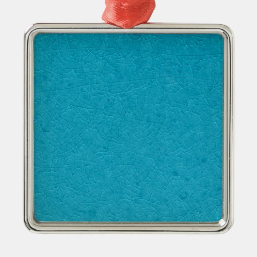 Blauwe steen metalen ornament (Voorkant)