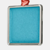 Blauwe steen metalen ornament (Links)