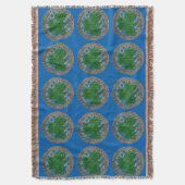 Blauwe steen op Keltische knollen Drow Blanket Deken (Voorkant Verticaal)