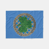 Blauwe steen op Keltische knots vleece Blanket Fleece Deken (Voorkant (Horizontaal))