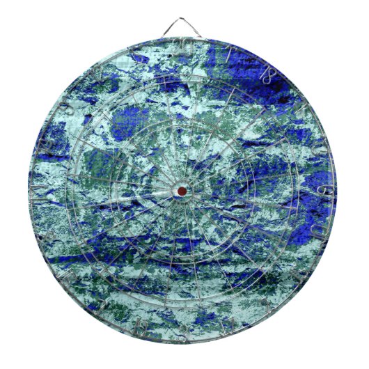Blauwe steenbarsttexturen achtergrond dartbord (Voorkant)