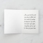 Blauwe Steenbok Zodiac Tekenen Gelukkige Verjaarda Kaart (Binnen)