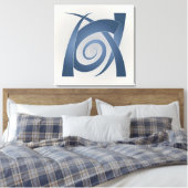 Blauwe steenolifant canvas afdruk (Insitu (Slaapkamer))